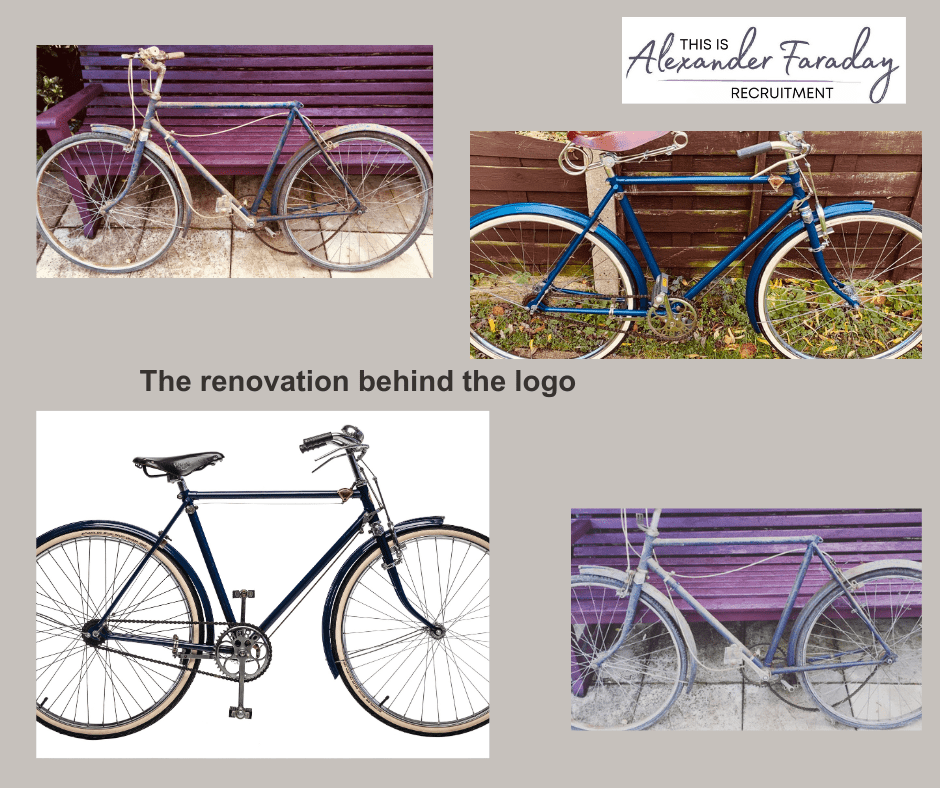 A collage of different bicycles with the words " alexandre fondrieu " underneath them.